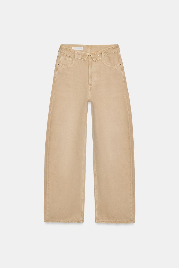 TRF FOLDED WAIST MID-RISE JEANS