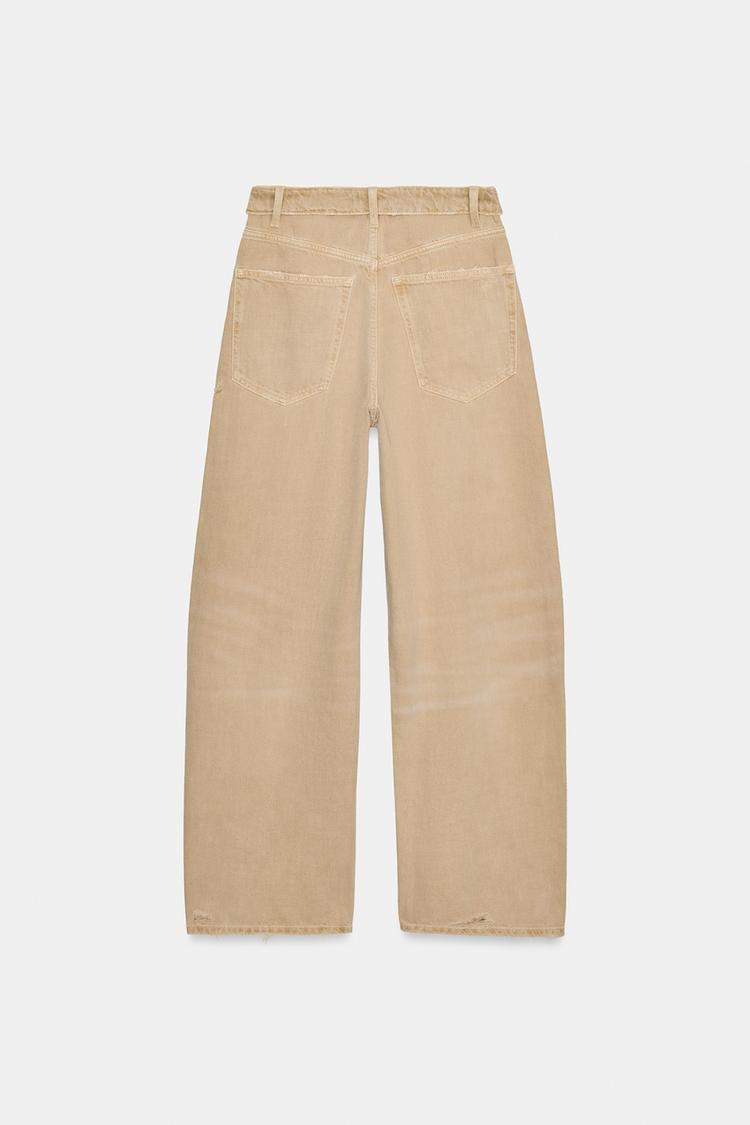 TRF FOLDED WAIST MID-RISE JEANS