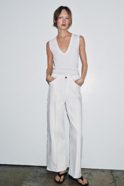 ZW COLLECTION WIDE LEG HIGH-RISE JEANS