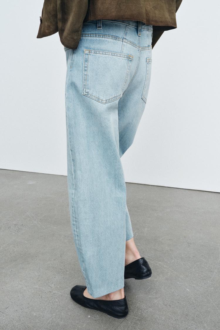 ZW COLLECTION HIGH WAIST STRIPED TAPERED JEANS