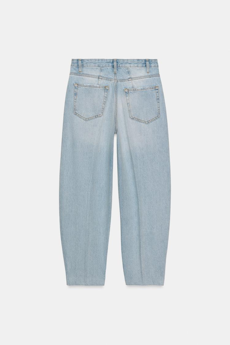 ZW COLLECTION HIGH WAIST STRIPED TAPERED JEANS
