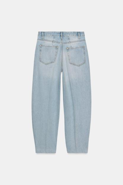 ZW COLLECTION HIGH WAIST STRIPED TAPERED JEANS