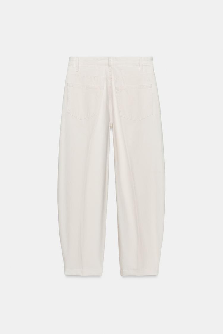 ZW COLLECTION HIGH WAIST STRIPED TAPERED JEANS