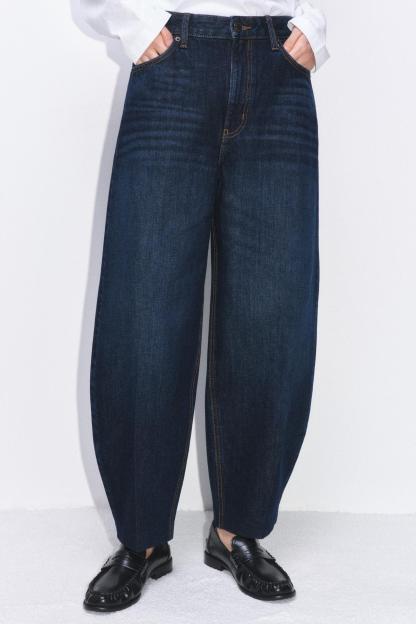 ZW COLLECTION HIGH WAIST STRIPED TAPERED JEANS