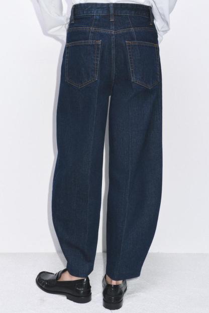 ZW COLLECTION HIGH WAIST STRIPED TAPERED JEANS