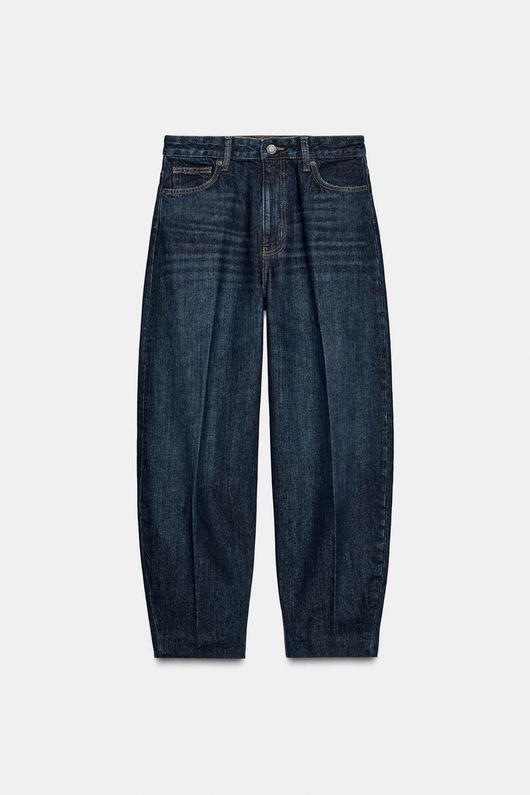 ZW COLLECTION HIGH WAIST STRIPED TAPERED JEANS