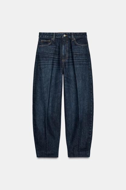 ZW COLLECTION HIGH WAIST STRIPED TAPERED JEANS