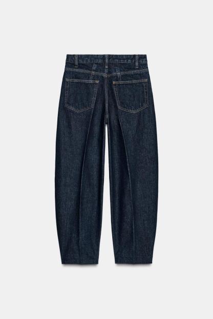ZW COLLECTION HIGH WAIST STRIPED TAPERED JEANS