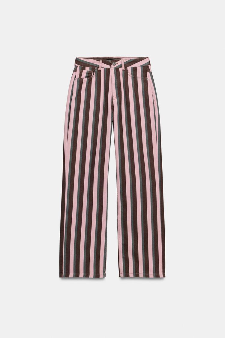 Z1975 MID-RISE STRIPED STRAIGHT LEG JEANS