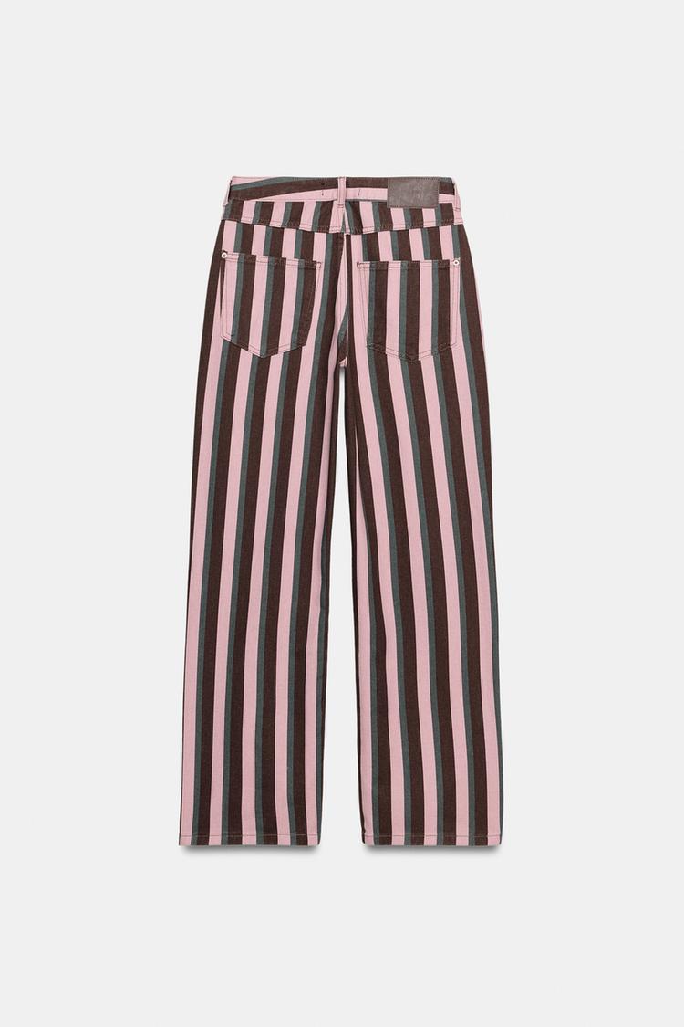 Z1975 MID-RISE STRIPED STRAIGHT LEG JEANS