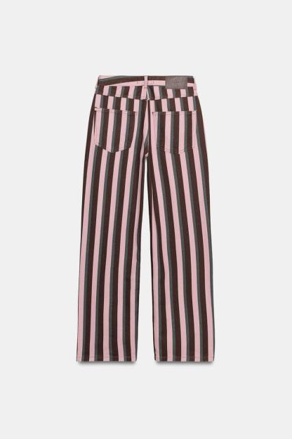 Z1975 MID-RISE STRIPED STRAIGHT LEG JEANS