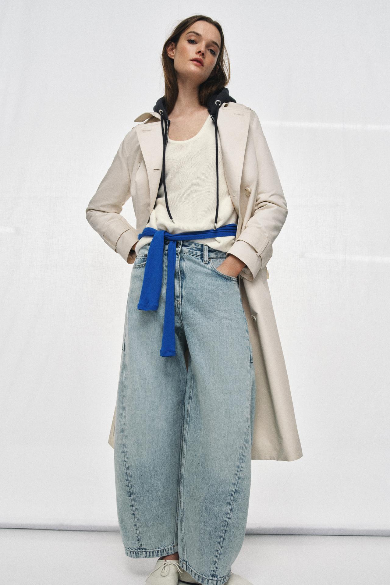 ZW COLLECTION MID-RISE ANKLE BALLOON JEANS