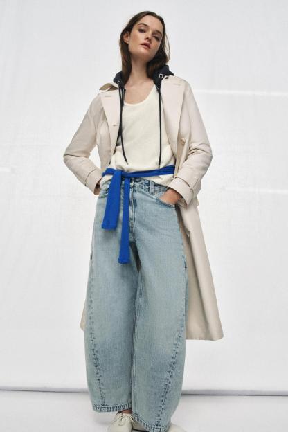 ZW COLLECTION MID-RISE ANKLE BALLOON JEANS