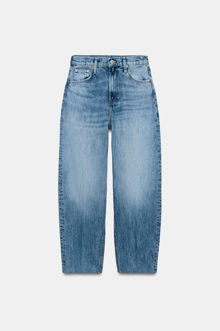 ZW COLLECTION HIGH WAIST STRIPED TAPERED JEANS