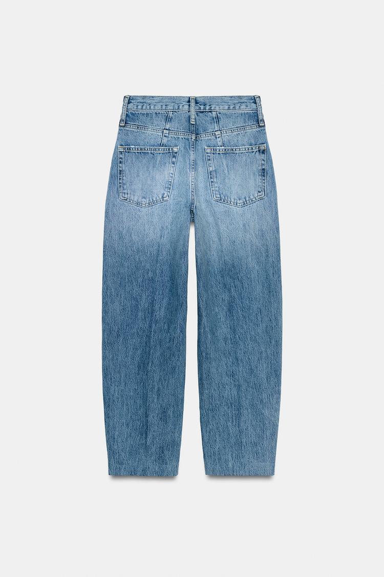 ZW COLLECTION HIGH WAIST STRIPED TAPERED JEANS