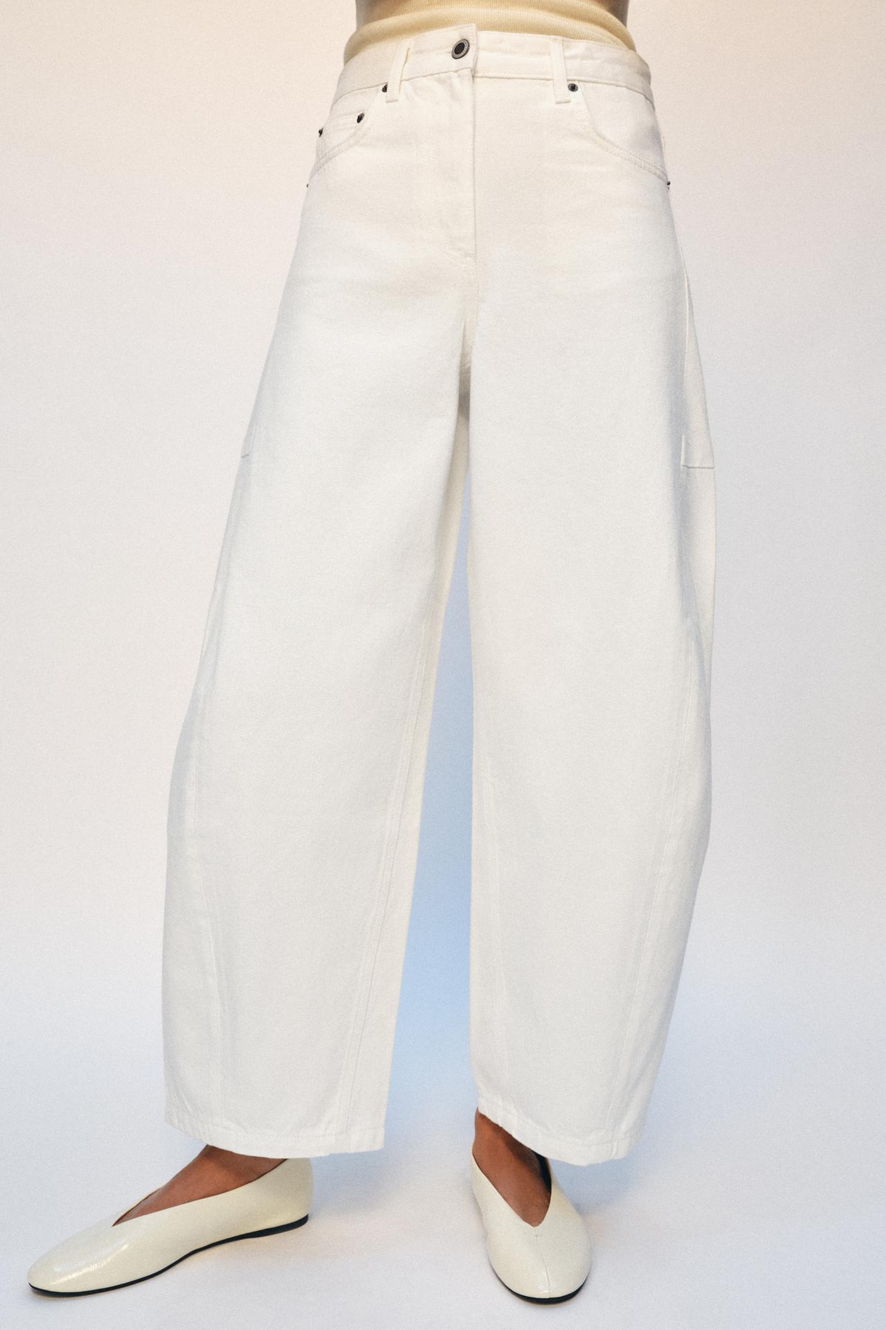 ZW COLLECTION MID-RISE ANKLE BALLOON JEANS