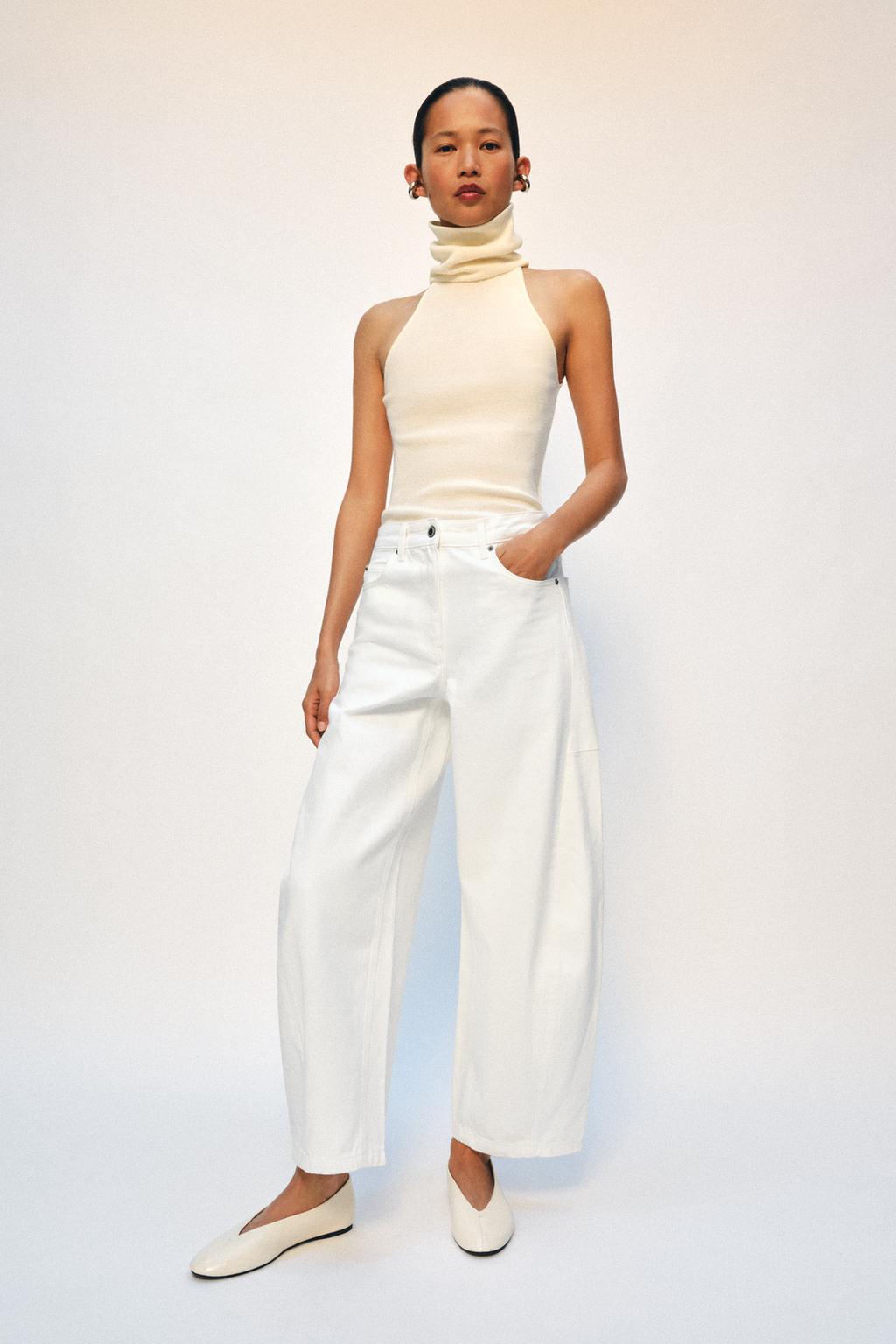 ZW COLLECTION MID-RISE ANKLE BALLOON JEANS