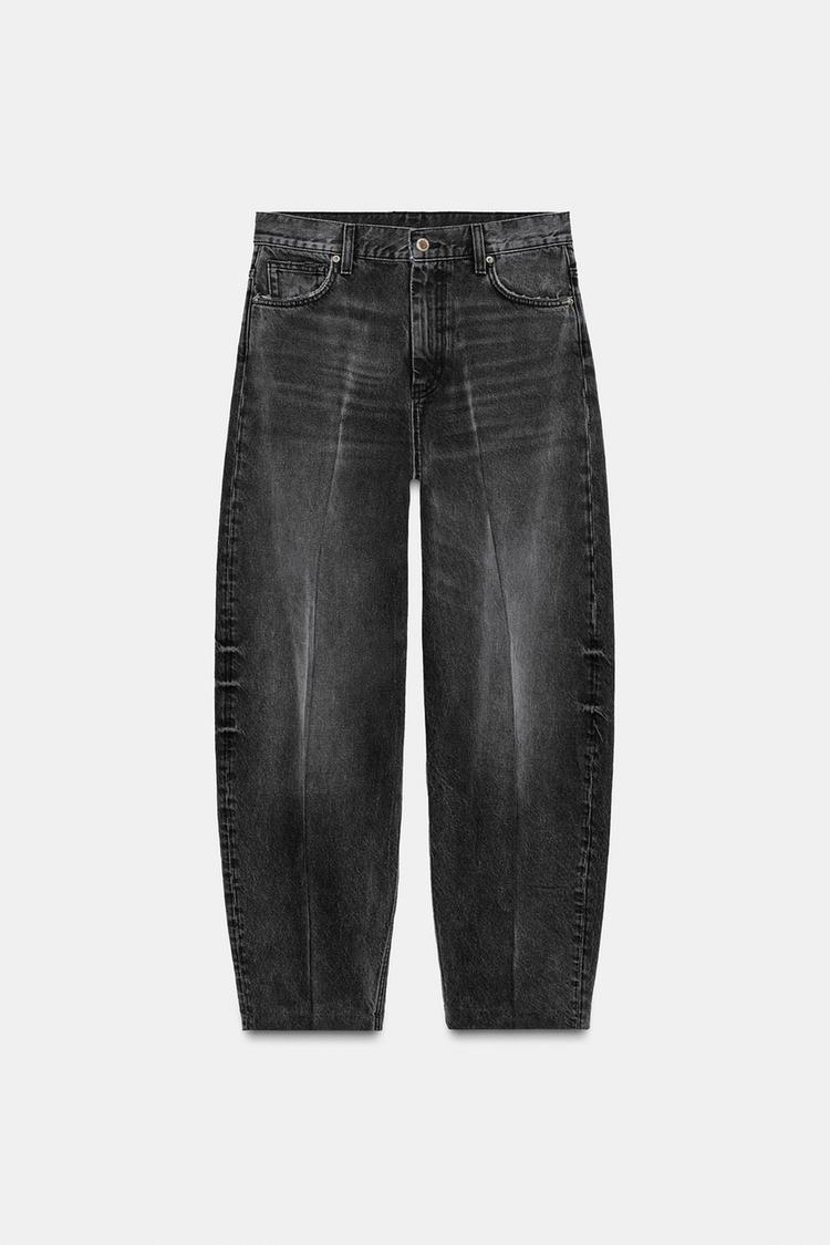 ZW COLLECTION HIGH WAIST STRIPED TAPERED JEANS