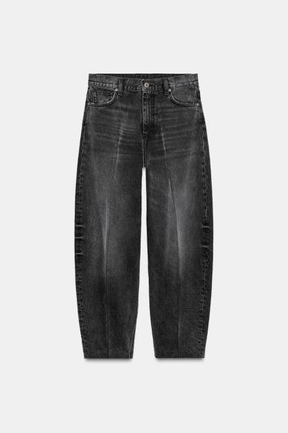 ZW COLLECTION HIGH WAIST STRIPED TAPERED JEANS