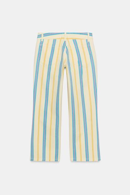 LOW RISE STRIPED STRAIGHT LEG TRF JEANS