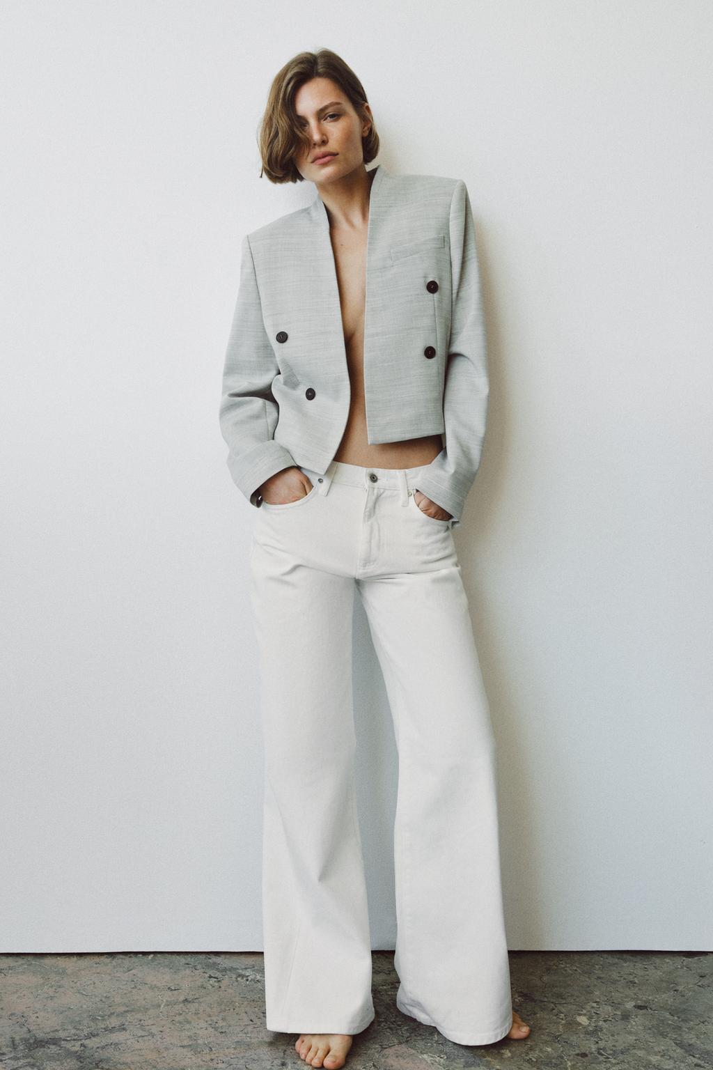 ZW COLLECTION WIDE LEG LOW RISE JEANS