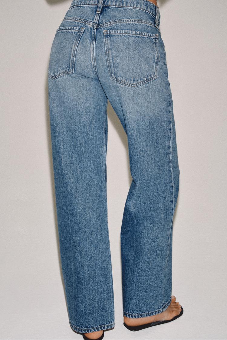 ZW COLLECTION WIDE LEG LOW RISE JEANS