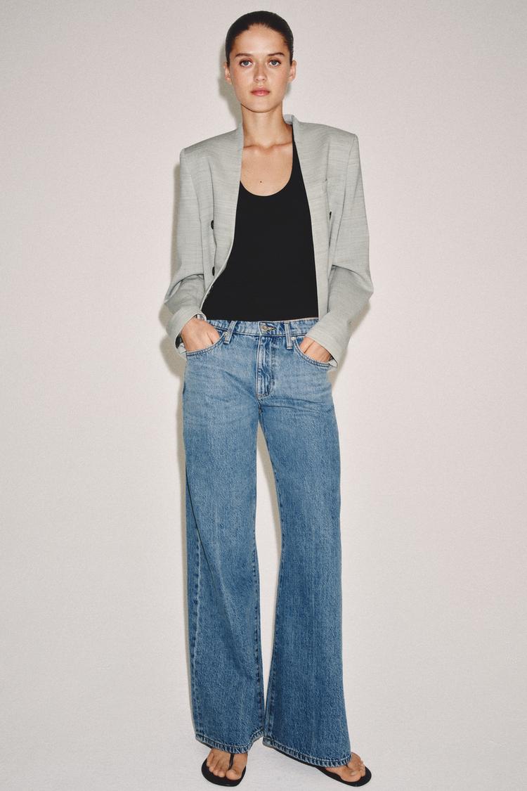 ZW COLLECTION WIDE LEG LOW RISE JEANS