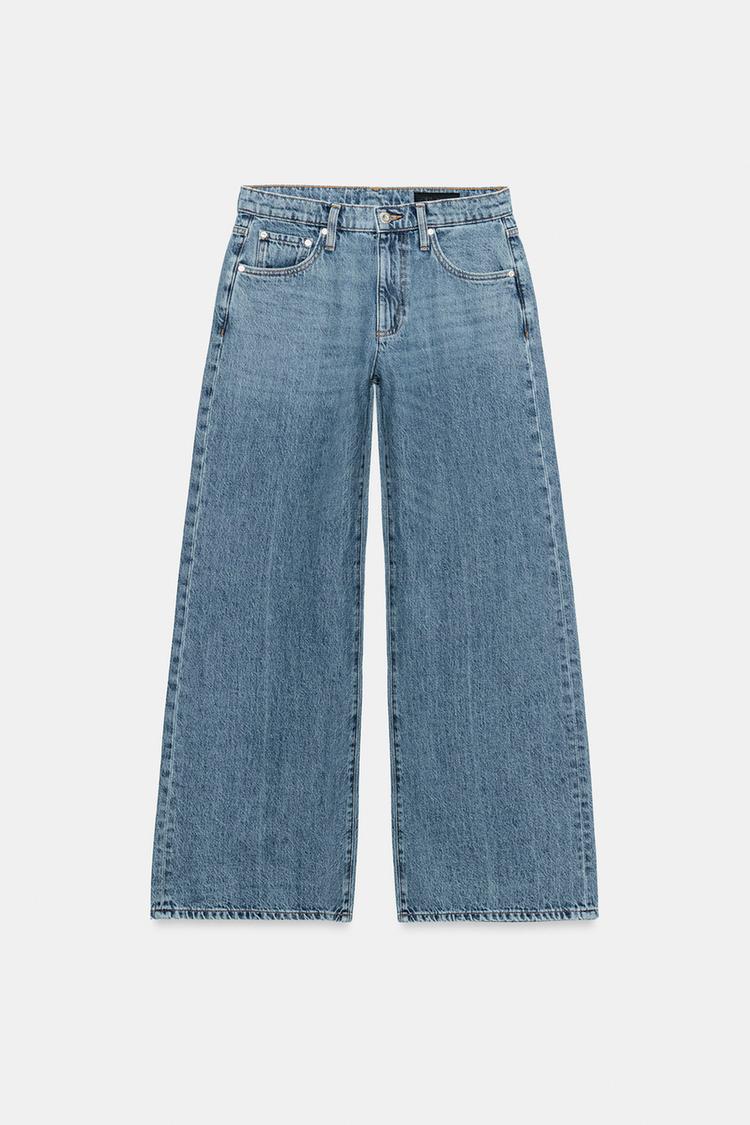 ZW COLLECTION WIDE LEG LOW RISE JEANS