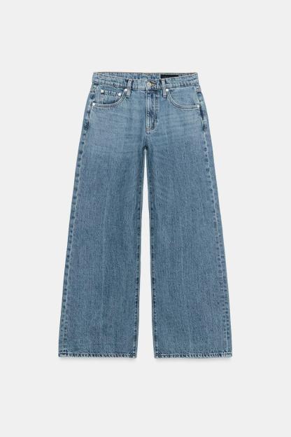 ZW COLLECTION WIDE LEG LOW RISE JEANS