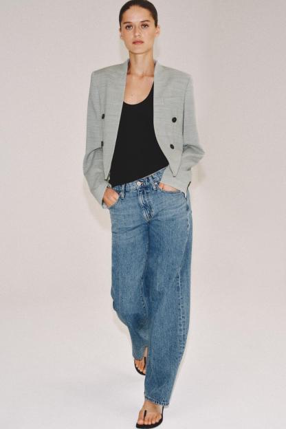 ZW COLLECTION WIDE LEG LOW RISE JEANS