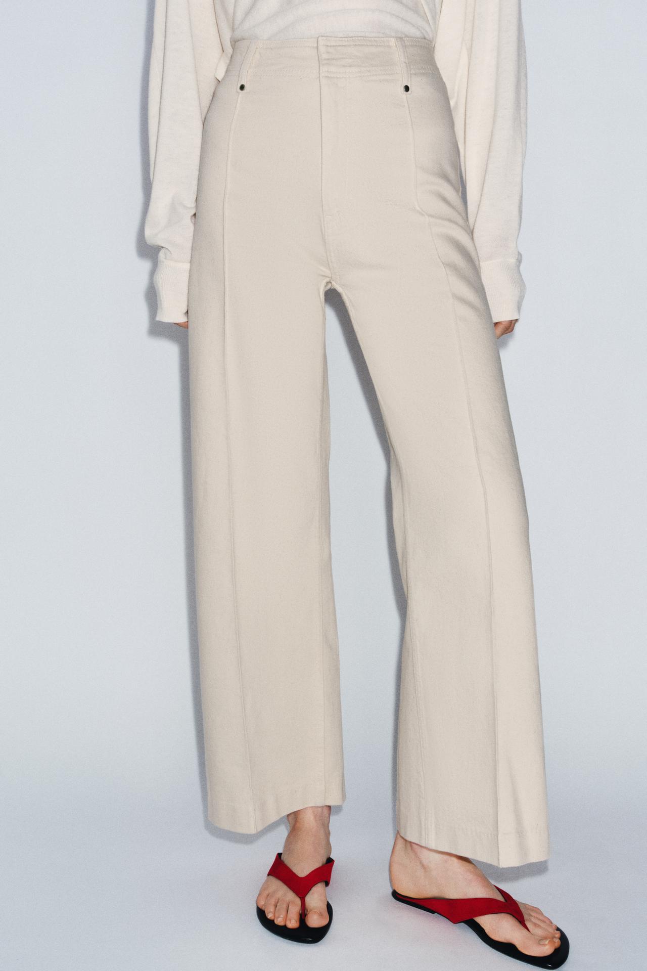 ZW COLLECTION TAILORED HIGH-WAIST WIDE LEG JEANS
