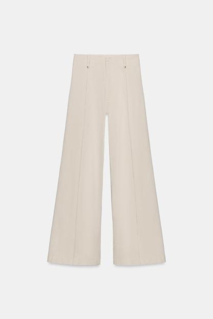 ZW COLLECTION TAILORED HIGH-WAIST WIDE LEG JEANS