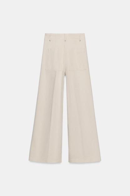 ZW COLLECTION TAILORED HIGH-WAIST WIDE LEG JEANS