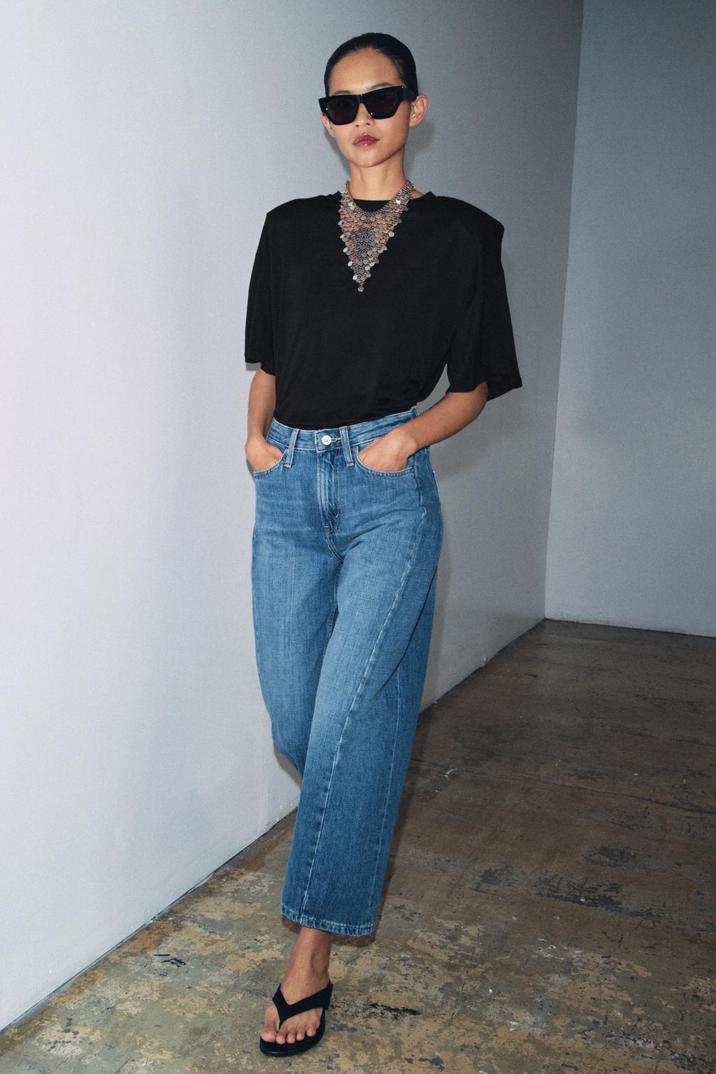 ZW COLLECTION MID-RISE ANKLE RELAXED JEANS