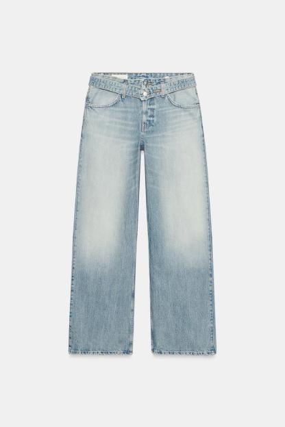 TRF MID-RISE BELTED JEANS