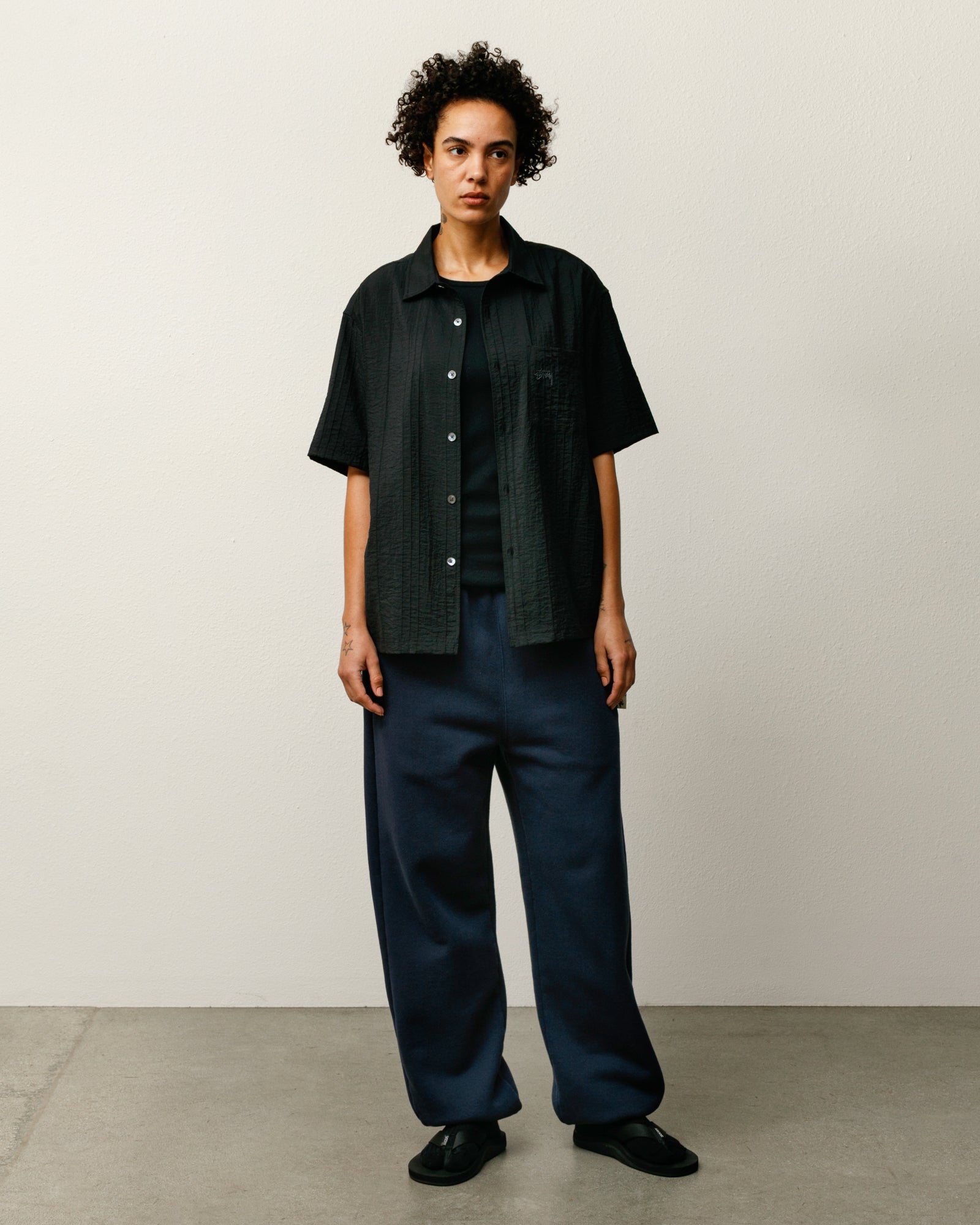 PLEATED TEXTURED SHIRT