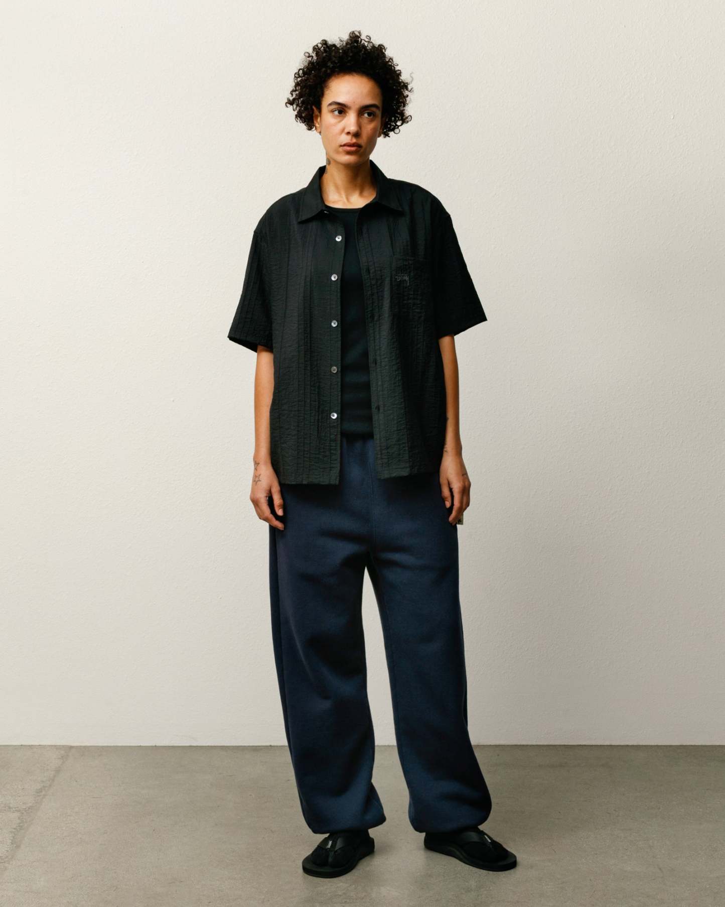 PLEATED TEXTURED SHIRT