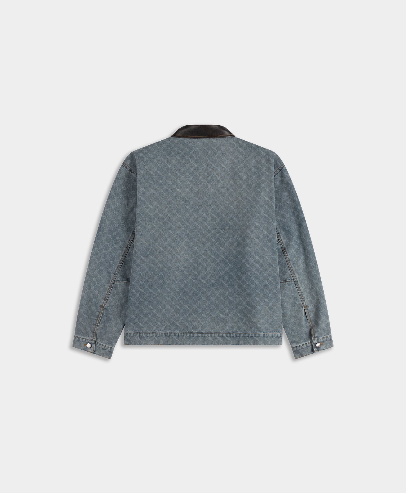 Mid Blue Boxy Monogram Workwear Jacket