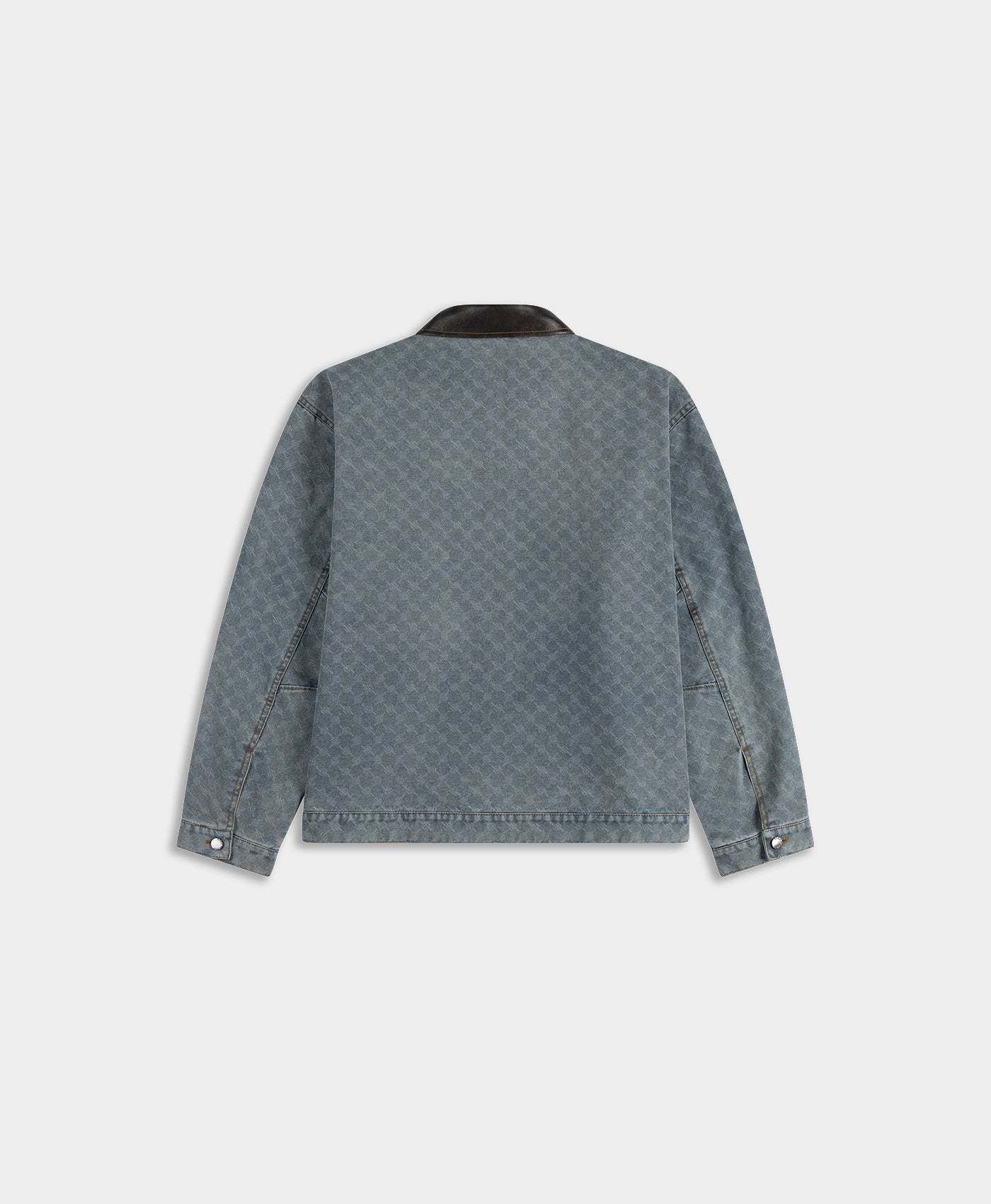 Mid Blue Boxy Monogram Workwear Jacket