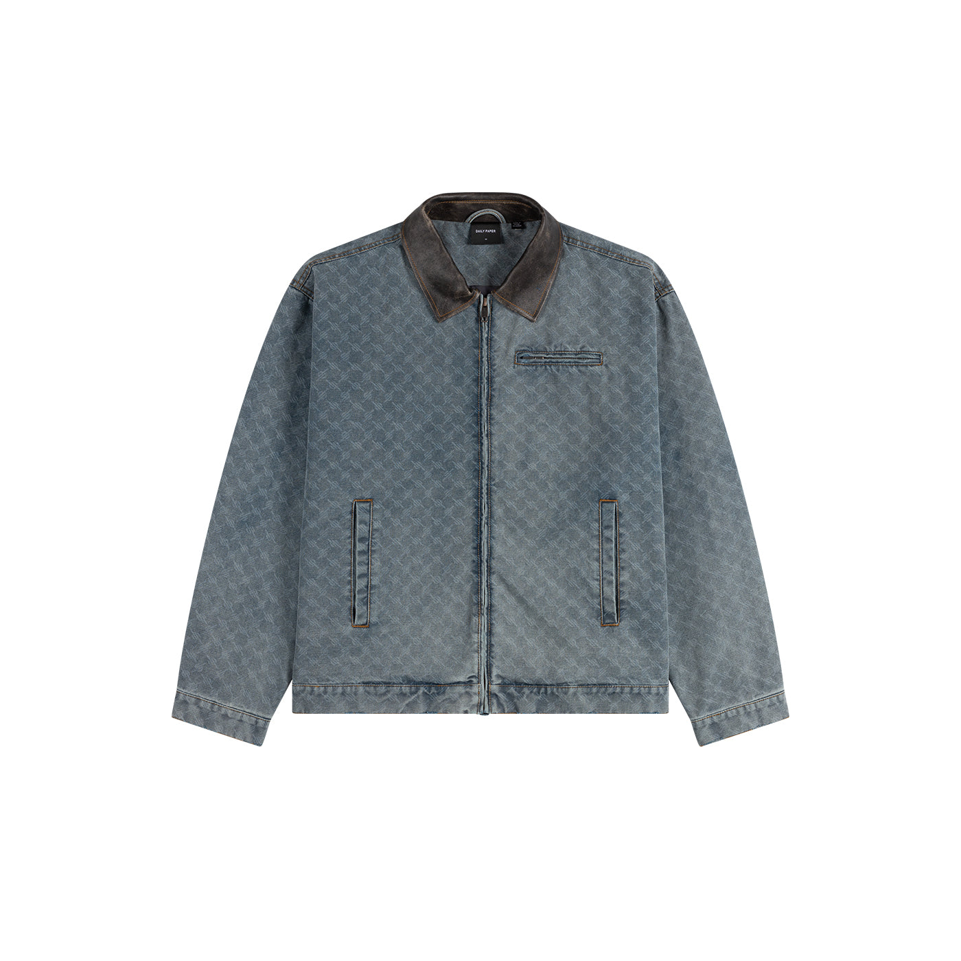 Mid Blue Boxy Monogram Workwear Jacket