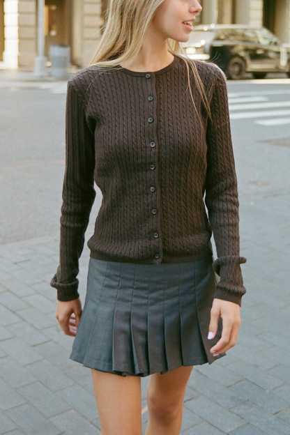 Zoe Cable Knit Cardigan