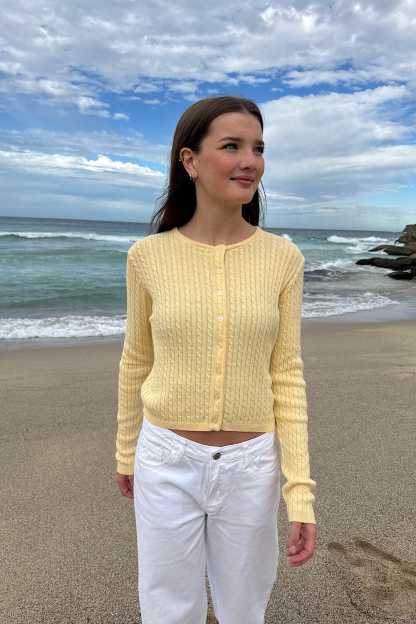 Zoe Cable Knit Cardigan