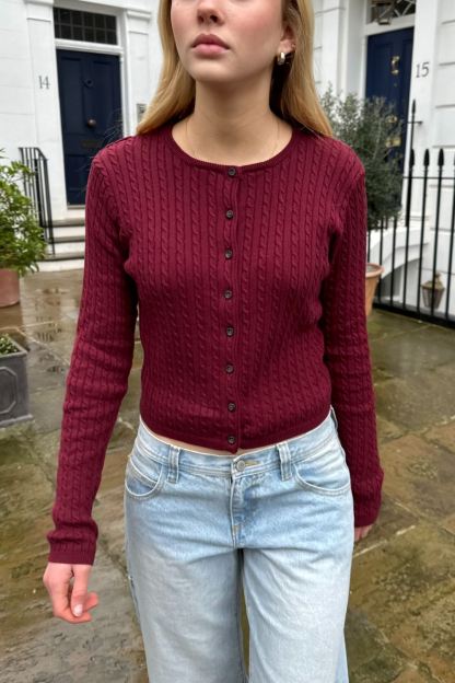 Zoe Cable Knit Cardigan