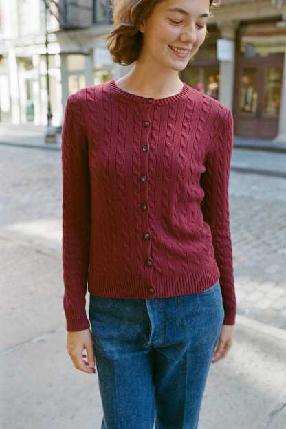 Amalie Cable Knit Cardigan