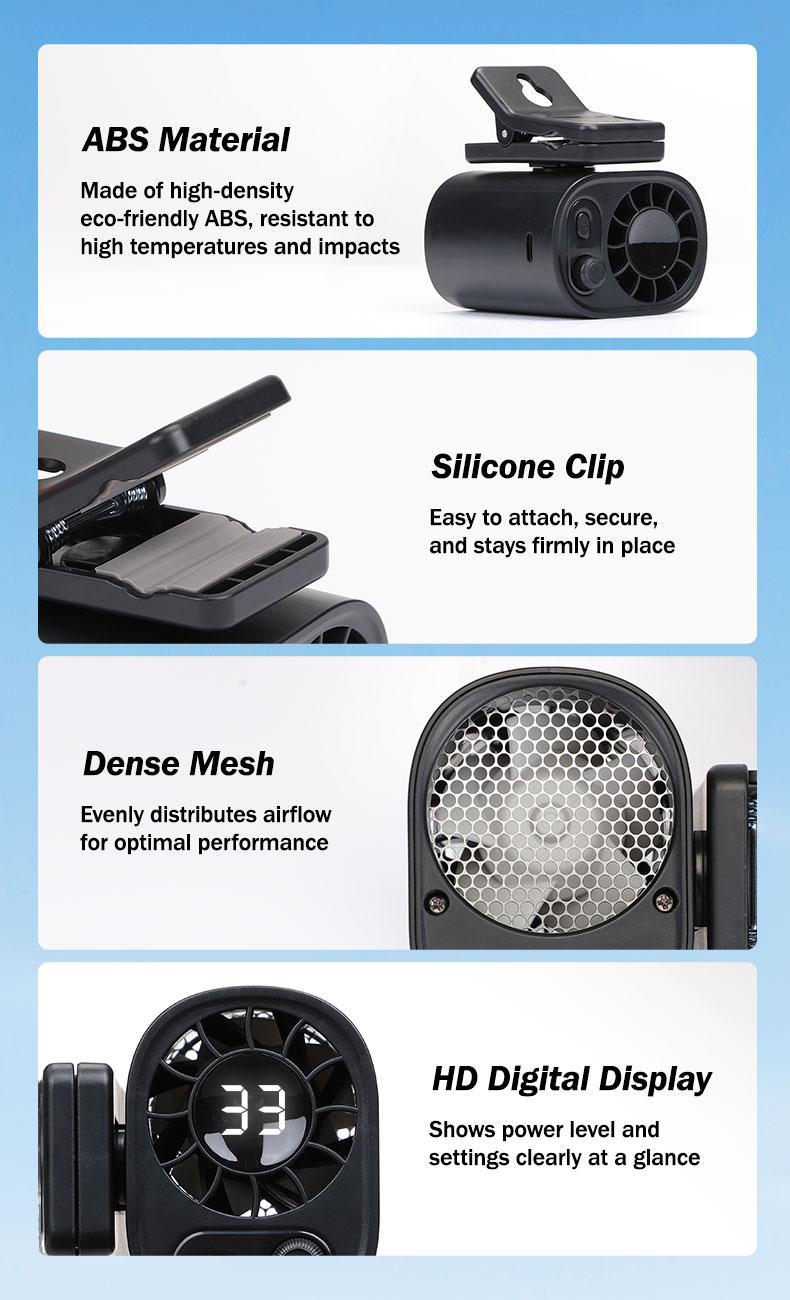 Joytutus Car Clip On Fan No Cooling Function with LED Display 360° Rotation 100 Speeds Adjustable USB Rechargeable Personal 1800mAh Battery Stepless Speed Adjustment Charging Button Portable Usb Fan Joytutus Car Clip On Fan No Cooling Function with LED Display 360° Rotation 100 Speeds Adjustable USB Rechargeable Personal 1800mAh Battery Stepless Speed Adjustment Charging Button Portable Usb Fan