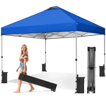 Carpa Instantánea 10x10 – Montaje Fácil, Techo Ventilado y Bolsa con Ruedas, Ideal para Exterior