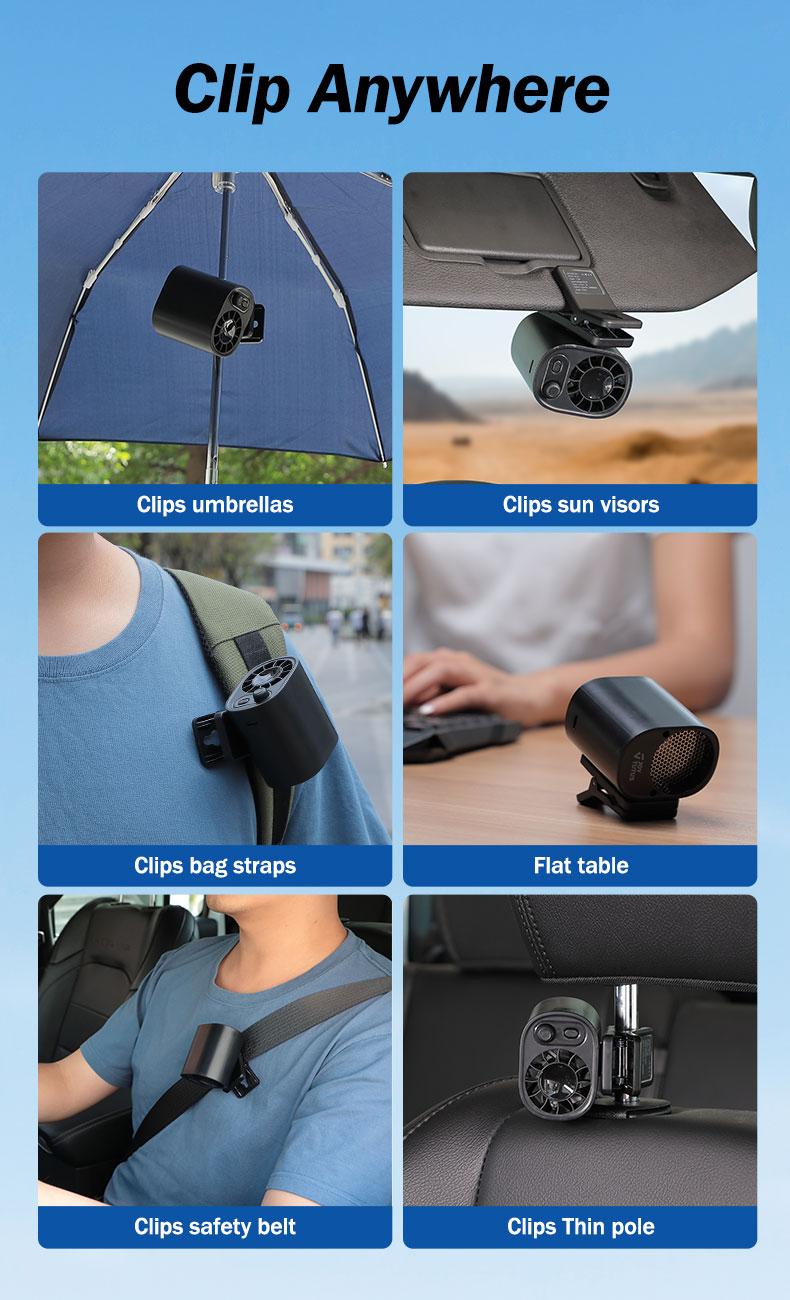 Joytutus Car Clip On Fan No Cooling Function with LED Display 360° Rotation 100 Speeds Adjustable USB Rechargeable Personal 1800mAh Battery Stepless Speed Adjustment Charging Button Portable Usb Fan Joytutus Car Clip On Fan No Cooling Function with LED Display 360° Rotation 100 Speeds Adjustable USB Rechargeable Personal 1800mAh Battery Stepless Speed Adjustment Charging Button Portable Usb Fan