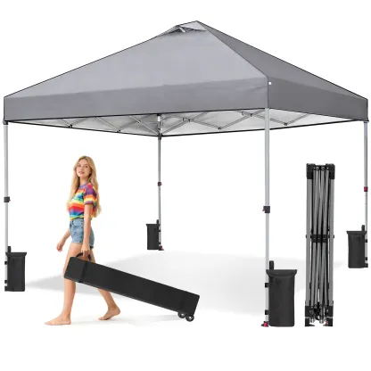 Carpa Instantánea 10x10 – Montaje Fácil, Techo Ventilado y Bolsa con Ruedas, Ideal para Exterior