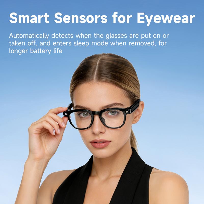 JEYUIN Smart Camera Glasses with Bluetooth Audio, Hands-Free Photo and Video Capture Wearable for Travel, Outdoor and Daily Use, Includes Translation Feature Support, Compatible with iPhone & Android