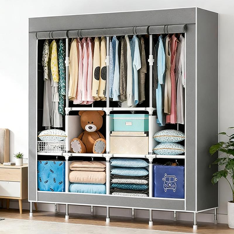Closet Armable Ropero Rack Guardaropa Recamara Organización, Bonito, Práctico Y Resistente. Armario Plegable Organizador de Ropa,navidadRebajas de fin de año,Dazy ,Sheglam